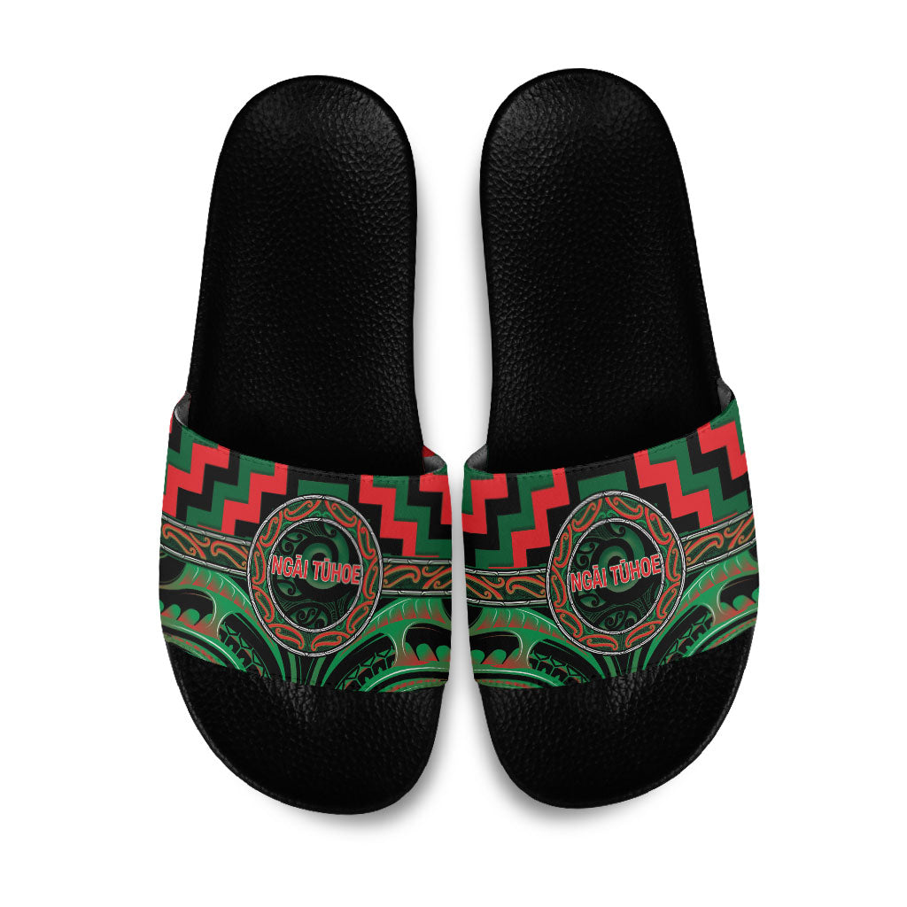 Aotearoa Ngai Tuhoe Slide Sandals Maori Iwi Poutama Puhoro Tattoo LT14 Green - Polynesian Pride