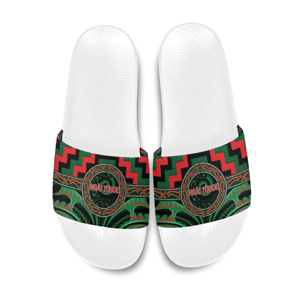 Aotearoa Ngai Tuhoe Slide Sandals Maori Iwi Poutama Puhoro Tattoo LT14 Green - Polynesian Pride