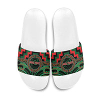 Aotearoa Ngai Tuhoe Slide Sandals Maori Iwi Poutama Puhoro Tattoo LT14 Green - Polynesian Pride