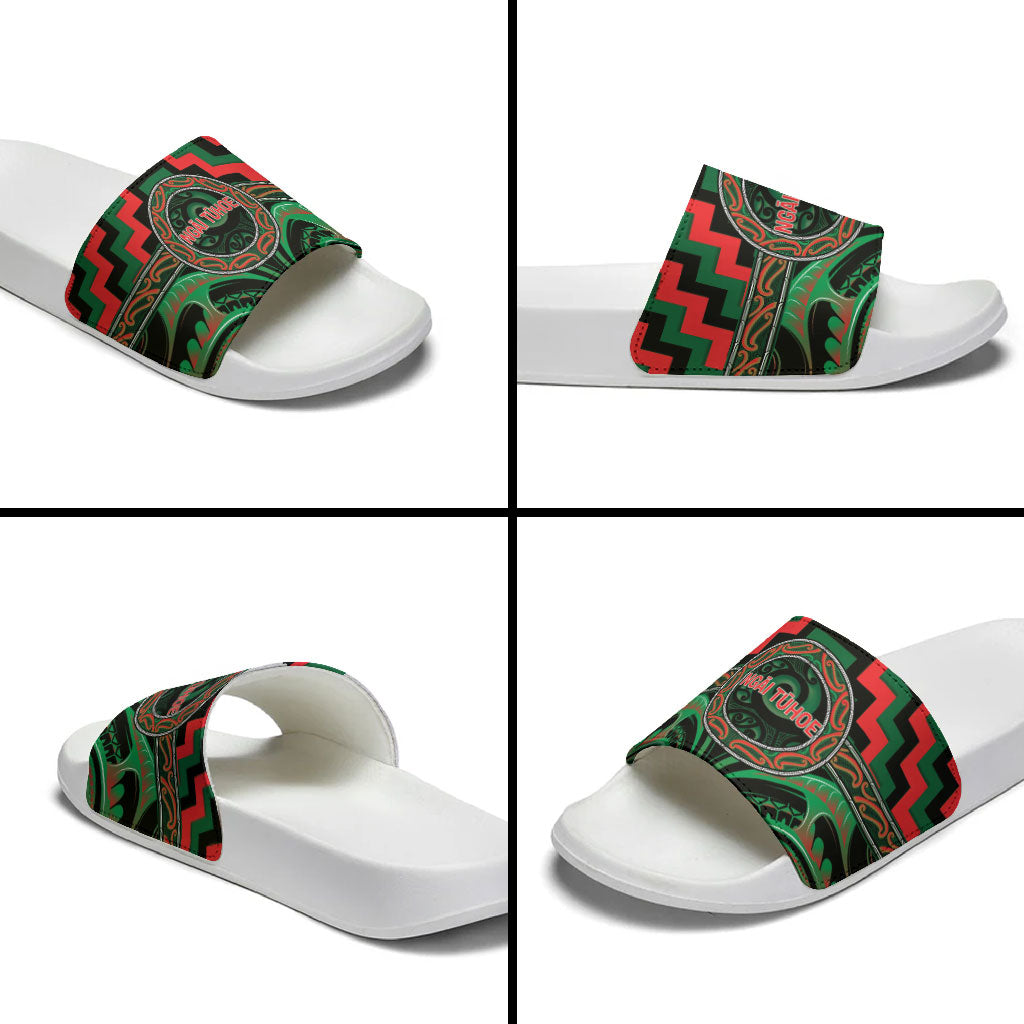Aotearoa Ngai Tuhoe Slide Sandals Maori Iwi Poutama Puhoro Tattoo LT14 - Polynesian Pride