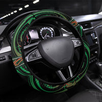 Aotearoa Ngai Tuhoe Steering Wheel Cover Maori Iwi Poutama Puhoro Tattoo LT14 Universal Fit Green - Polynesian Pride