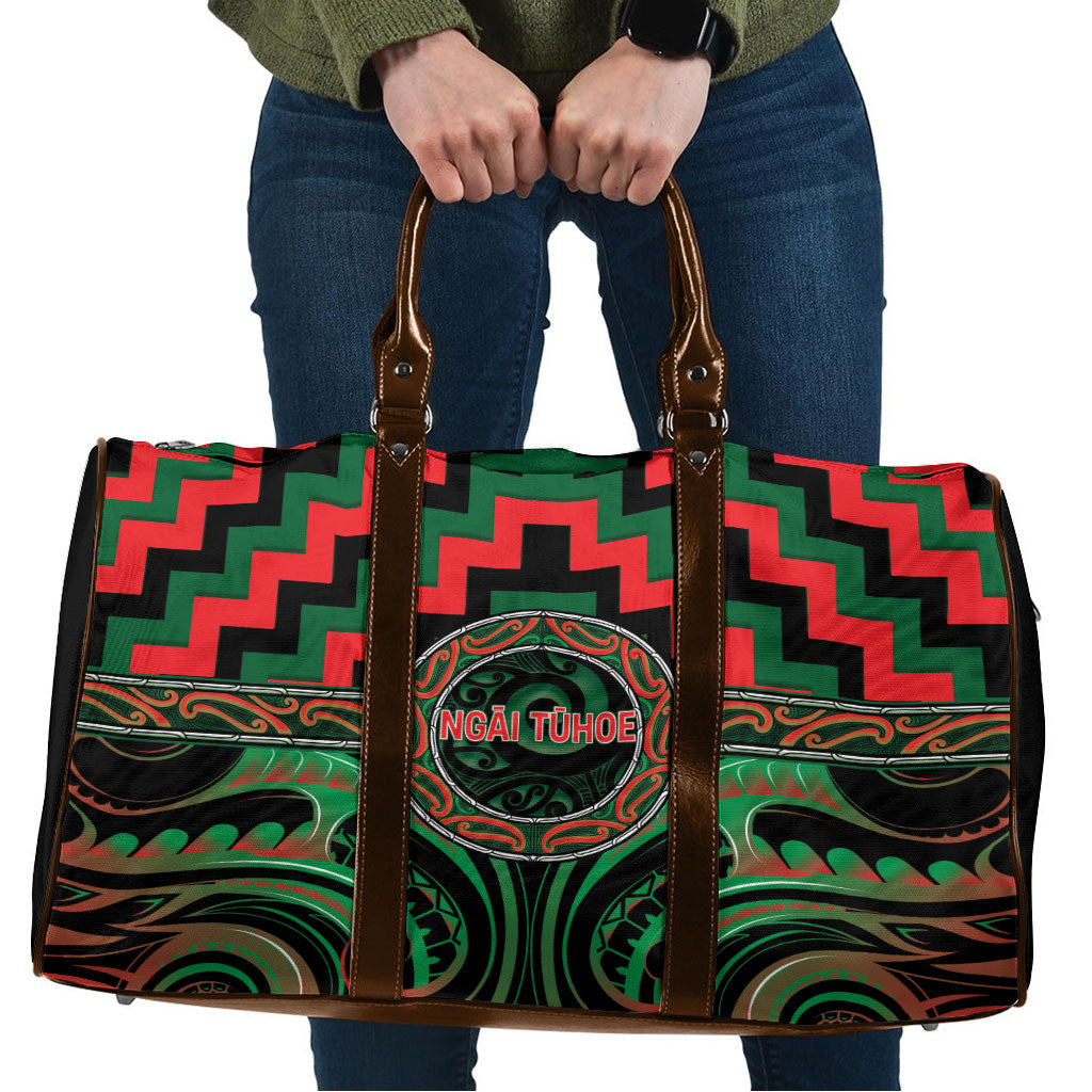 Aotearoa Ngai Tuhoe Travel Bag Maori Iwi Poutama Puhoro Tattoo LT14 Green - Polynesian Pride
