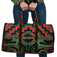 Aotearoa Ngai Tuhoe Travel Bag Maori Iwi Poutama Puhoro Tattoo LT14 Green - Polynesian Pride