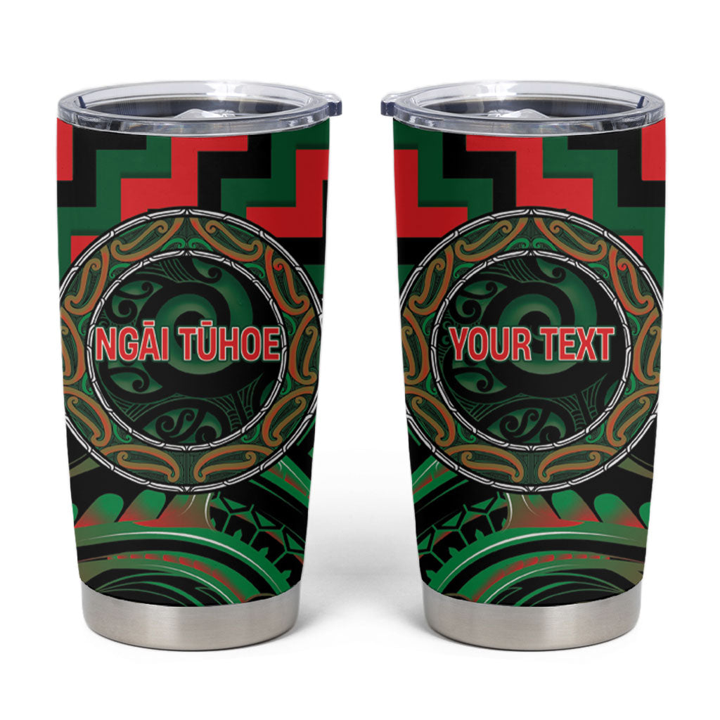 Aotearoa Ngai Tuhoe Personalised Tumbler Cup Maori Iwi Poutama Puhoro Tattoo LT14 Green - Polynesian Pride