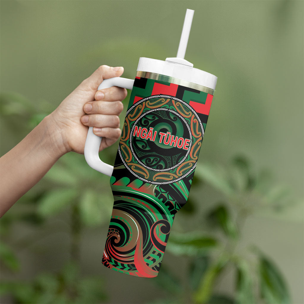 Aotearoa Ngai Tuhoe Personalised Tumbler With Handle Maori Iwi Poutama Puhoro Tattoo LT14 - Polynesian Pride