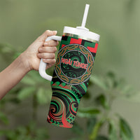 Aotearoa Ngai Tuhoe Personalised Tumbler With Handle Maori Iwi Poutama Puhoro Tattoo LT14 - Polynesian Pride