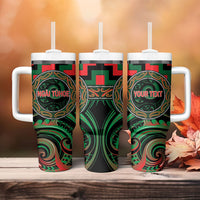 Aotearoa Ngai Tuhoe Personalised Tumbler With Handle Maori Iwi Poutama Puhoro Tattoo LT14 - Polynesian Pride