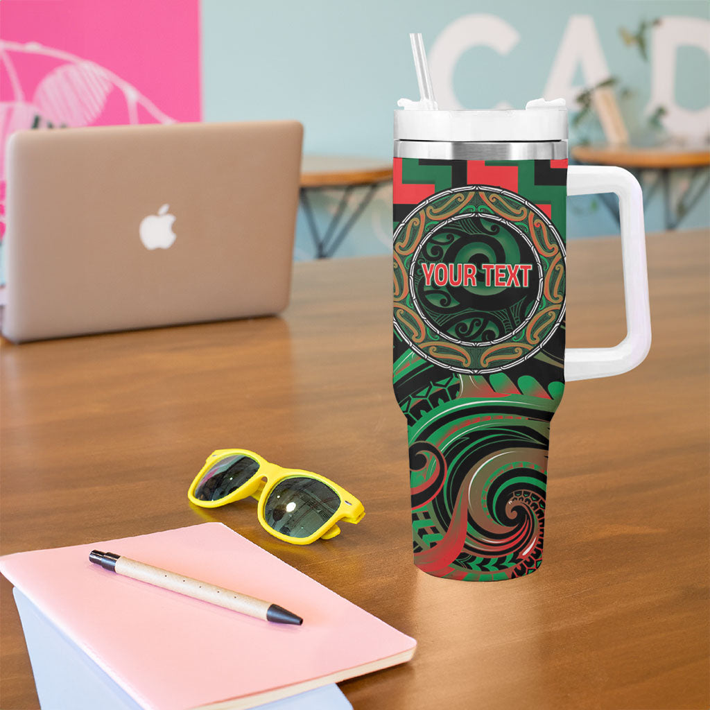 Aotearoa Ngai Tuhoe Personalised Tumbler With Handle Maori Iwi Poutama Puhoro Tattoo LT14 - Polynesian Pride