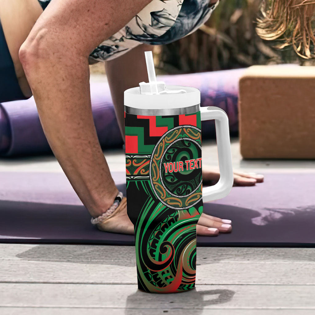 Aotearoa Ngai Tuhoe Personalised Tumbler With Handle Maori Iwi Poutama Puhoro Tattoo LT14 - Polynesian Pride