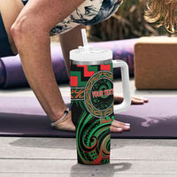 Aotearoa Ngai Tuhoe Personalised Tumbler With Handle Maori Iwi Poutama Puhoro Tattoo LT14 - Polynesian Pride