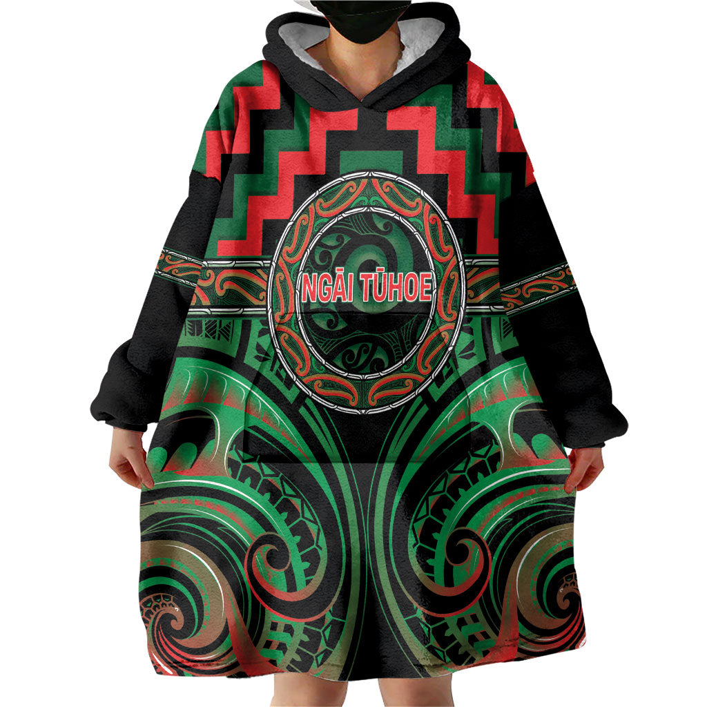 Aotearoa Ngai Tuhoe Personalised Wearable Blanket Hoodie Maori Iwi Poutama Puhoro Tattoo LT14 - Polynesian Pride