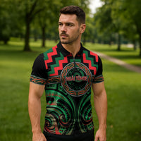 Aotearoa Ngai Tuhoe Personalised Zipper Polo Shirt Maori Iwi Poutama Puhoro Tattoo LT14 - Polynesian Pride