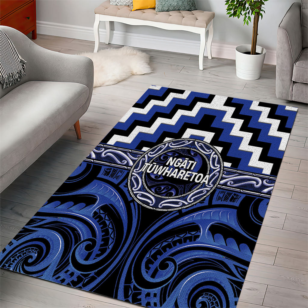 Aotearoa Ngati Tuwharetoa Area Rug Maori Iwi Poutama Puhoro Tattoo LT14 - Polynesian Pride