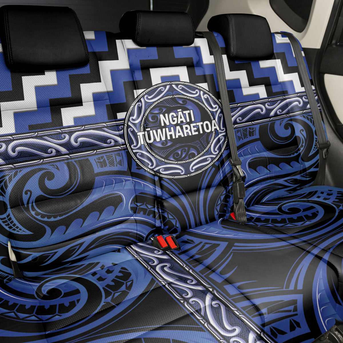 Aotearoa Ngati Tuwharetoa Back Car Seat Cover Maori Iwi Poutama Puhoro Tattoo LT14 - Polynesian Pride