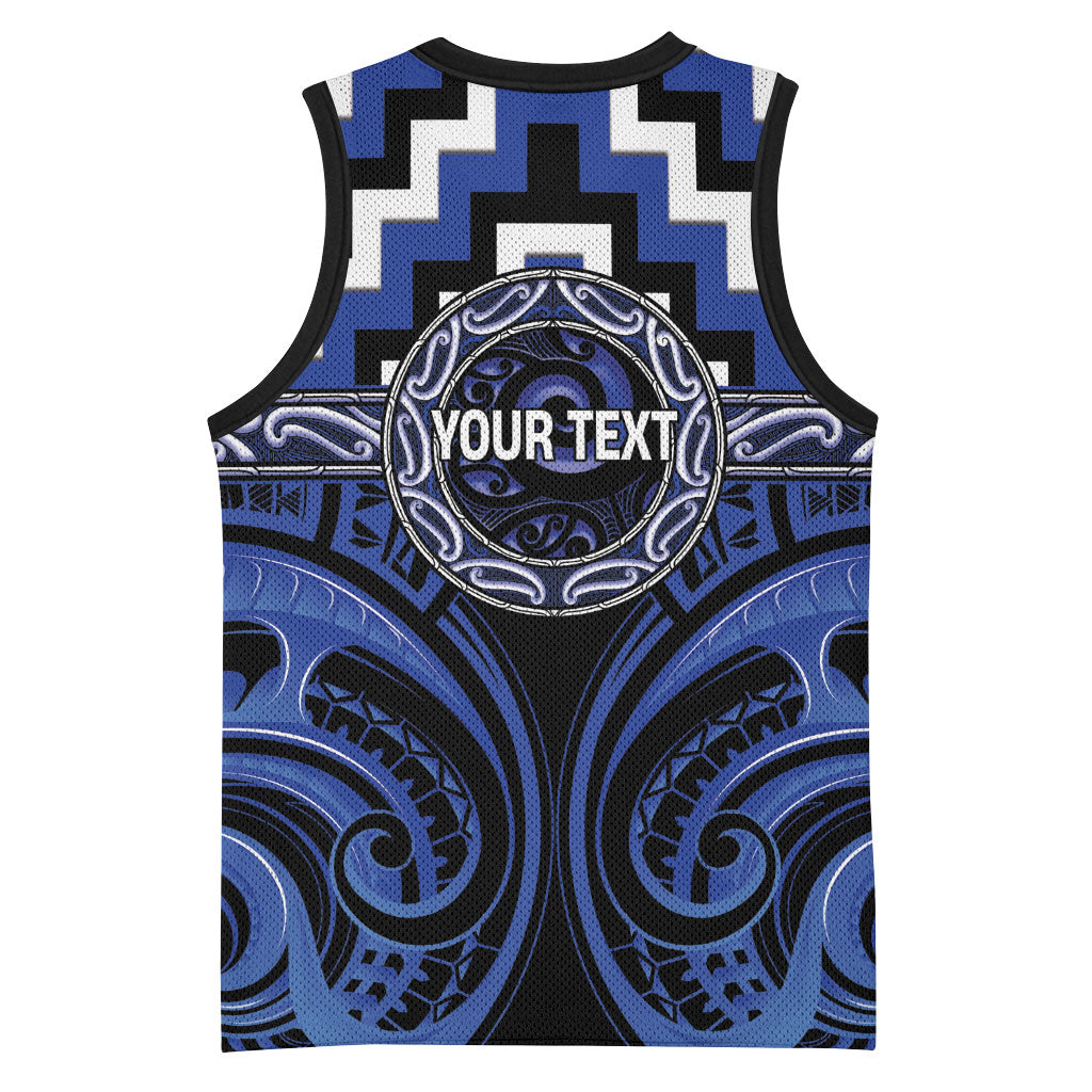 Aotearoa Ngati Tuwharetoa Personalised Basketball Jersey Maori Iwi Poutama Puhoro Tattoo LT14 - Polynesian Pride