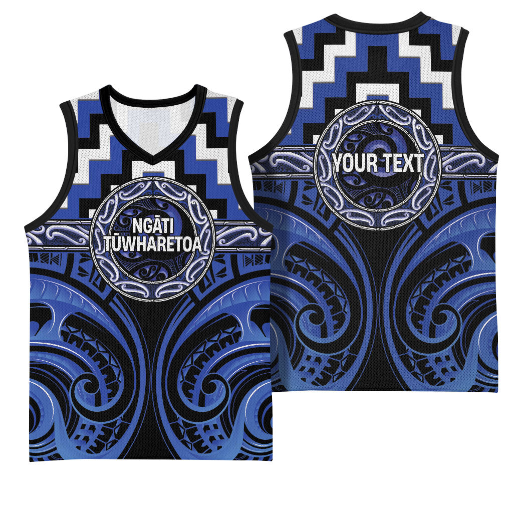 Aotearoa Ngati Tuwharetoa Personalised Basketball Jersey Maori Iwi Poutama Puhoro Tattoo LT14 - Polynesian Pride
