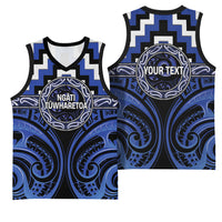 Aotearoa Ngati Tuwharetoa Personalised Basketball Jersey Maori Iwi Poutama Puhoro Tattoo LT14 - Polynesian Pride