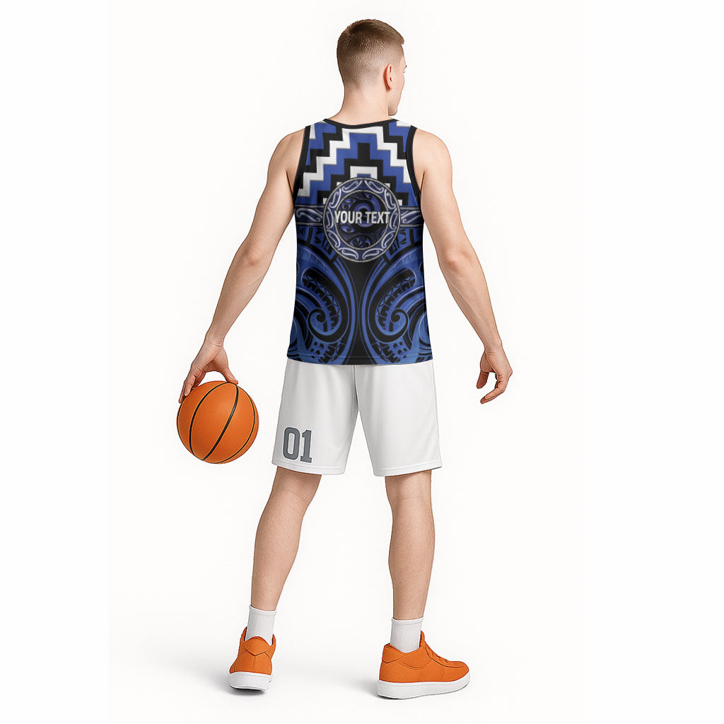 Aotearoa Ngati Tuwharetoa Personalised Basketball Jersey Maori Iwi Poutama Puhoro Tattoo LT14 - Polynesian Pride