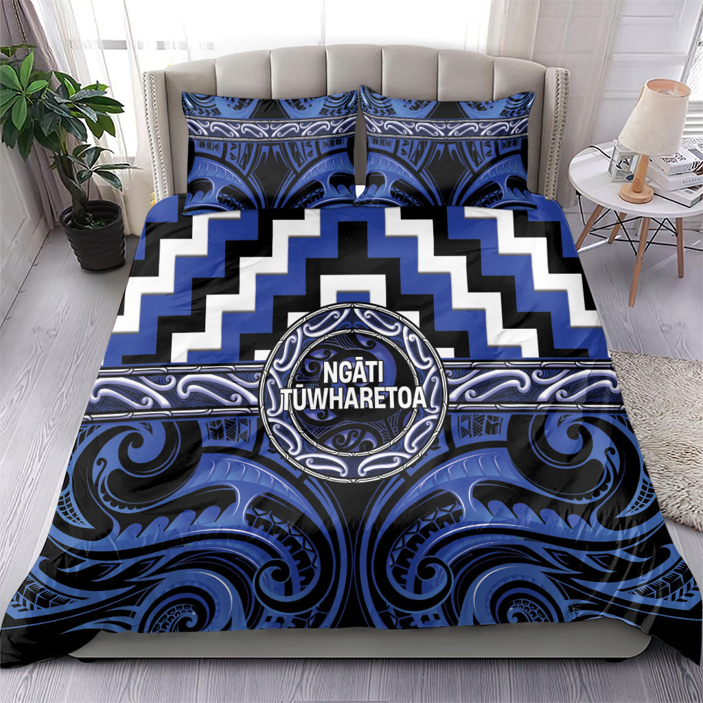 Aotearoa Ngati Tuwharetoa Bedding Set Maori Iwi Poutama Puhoro Tattoo LT14 - Polynesian Pride