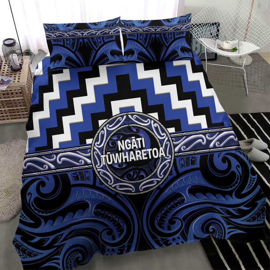 Aotearoa Ngati Tuwharetoa Bedding Set Maori Iwi Poutama Puhoro Tattoo LT14 - Polynesian Pride