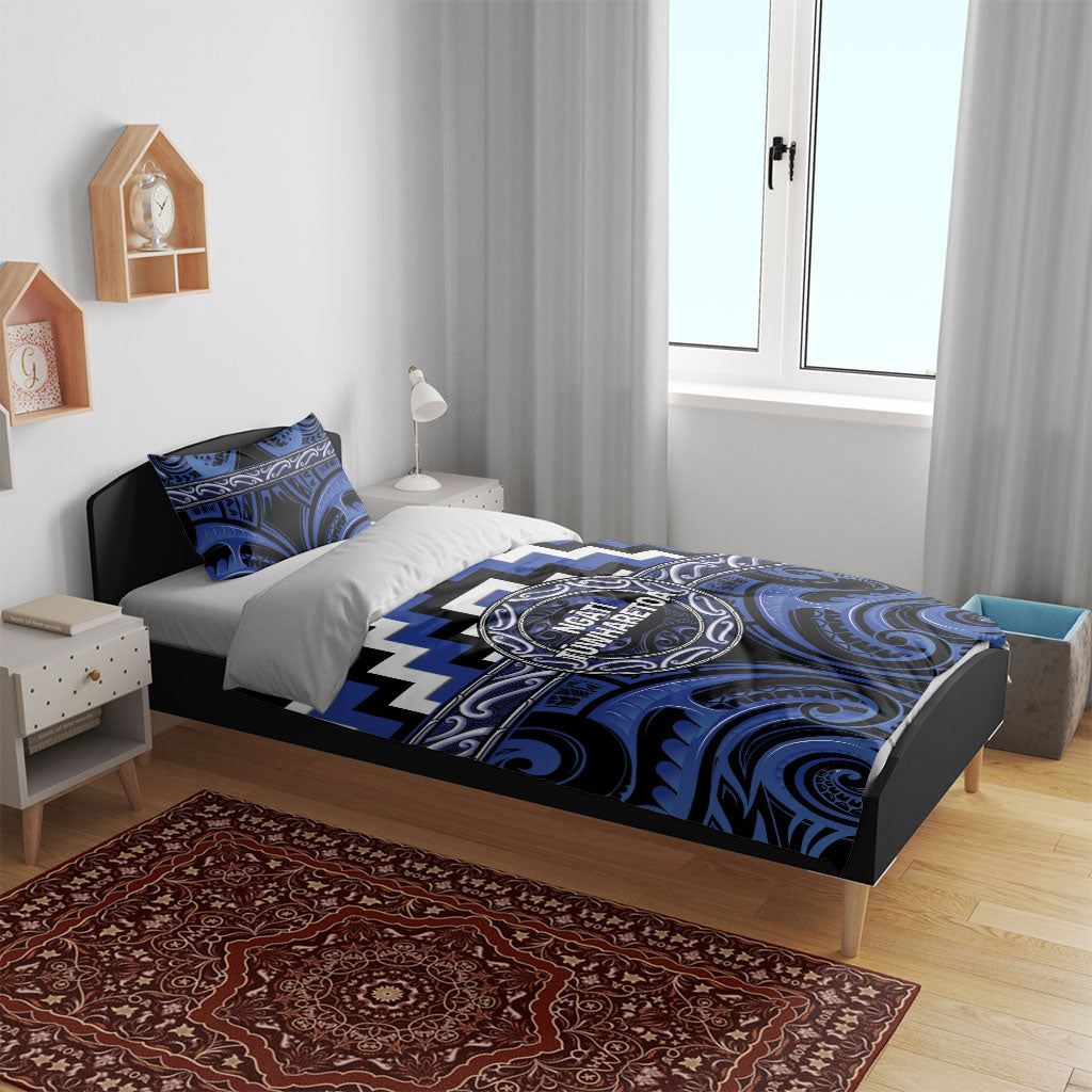 Aotearoa Ngati Tuwharetoa Bedding Set Maori Iwi Poutama Puhoro Tattoo LT14 - Polynesian Pride