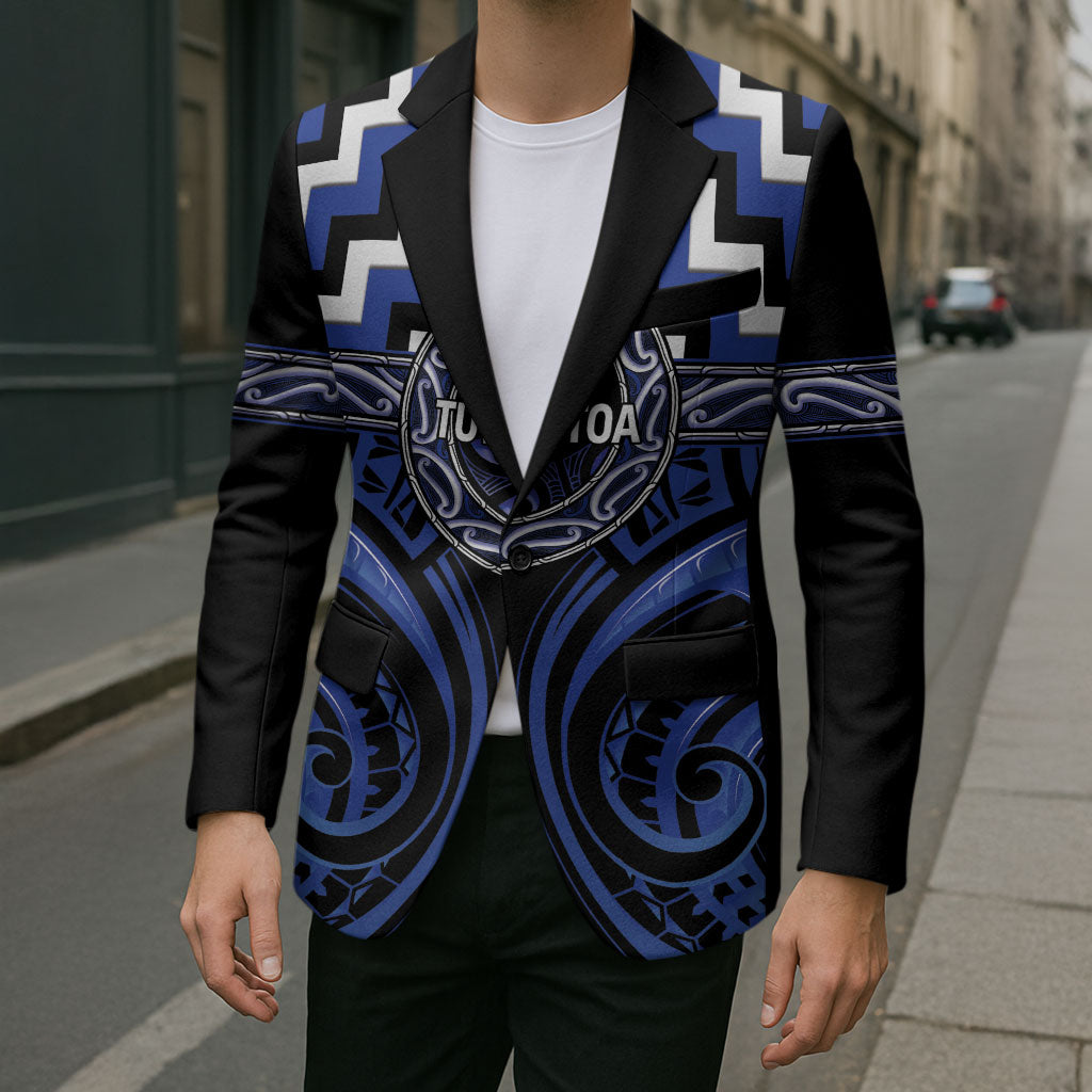 Aotearoa Ngati Tuwharetoa Personalised Blazer Maori Iwi Poutama Puhoro Tattoo LT14 - Polynesian Pride