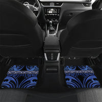 Aotearoa Ngati Tuwharetoa Personalised Car Mats Maori Iwi Poutama Puhoro Tattoo LT14 Set 2pcs - Back Blue - Polynesian Pride