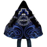 Aotearoa Ngati Tuwharetoa Personalised Cloak Maori Iwi Poutama Puhoro Tattoo LT14 Unisex Blue - Polynesian Pride