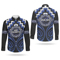 Aotearoa Ngati Tuwharetoa Personalised Couples Matching Off Shoulder Short Dress and Long Sleeve Button Shirt Maori Iwi Poutama Puhoro Tattoo LT14 - Polynesian Pride
