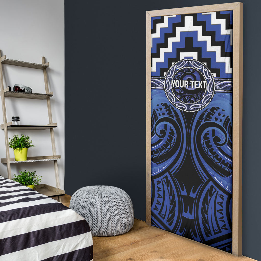 Aotearoa Ngati Tuwharetoa Personalised Door Cover Maori Iwi Poutama Puhoro Tattoo LT14 - Polynesian Pride