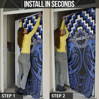 Aotearoa Ngati Tuwharetoa Personalised Door Cover Maori Iwi Poutama Puhoro Tattoo LT14 - Polynesian Pride