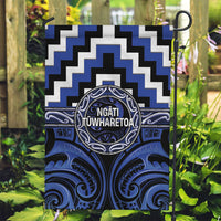 Aotearoa Ngati Tuwharetoa Garden Flag Maori Iwi Poutama Puhoro Tattoo LT14 Garden Flag Blue - Polynesian Pride