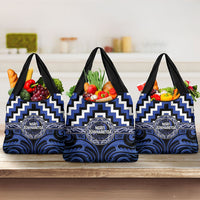 Aotearoa Ngati Tuwharetoa Grocery Bag Maori Iwi Poutama Puhoro Tattoo LT14 3-pack One Size Blue - Polynesian Pride