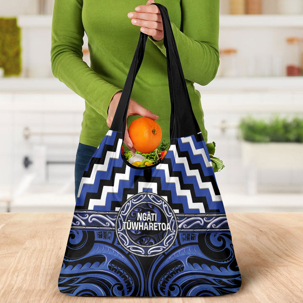 Aotearoa Ngati Tuwharetoa Grocery Bag Maori Iwi Poutama Puhoro Tattoo LT14 - Polynesian Pride