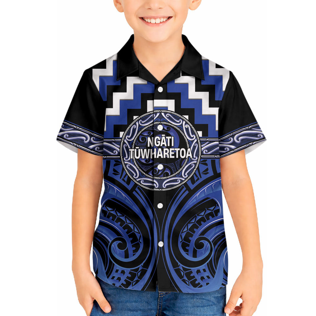 Aotearoa Ngati Tuwharetoa Personalised Hawaiian Shirt Maori Iwi Poutama Puhoro Tattoo LT14 - Polynesian Pride