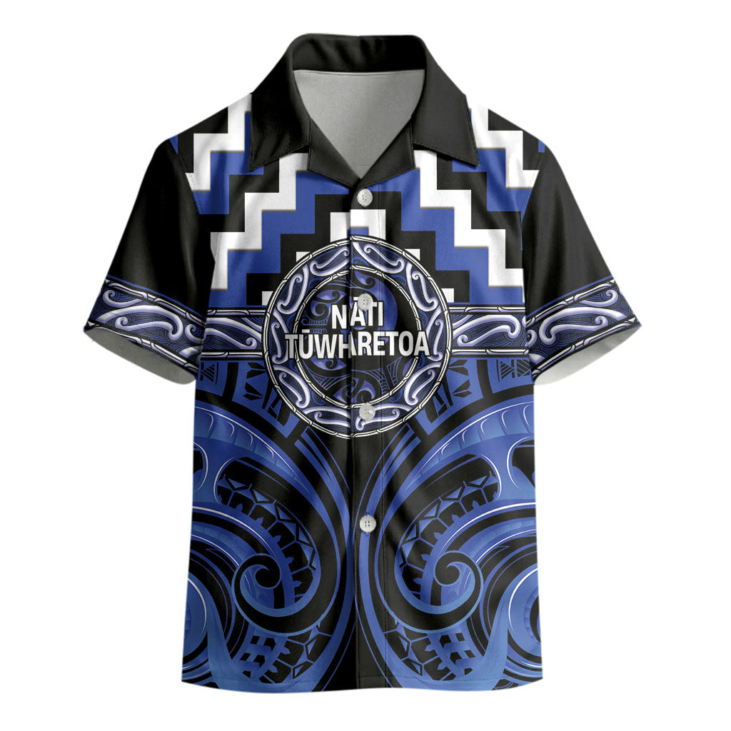 Aotearoa Ngati Tuwharetoa Personalised Kid Hawaiian Shirt Maori Iwi Poutama Puhoro Tattoo LT14 - Polynesian Pride
