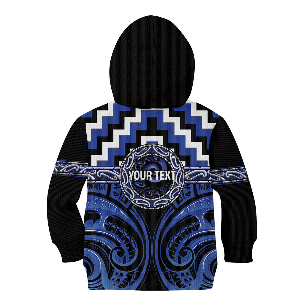 Aotearoa Ngati Tuwharetoa Personalised Kid Hoodie Maori Iwi Poutama Puhoro Tattoo LT14 - Polynesian Pride