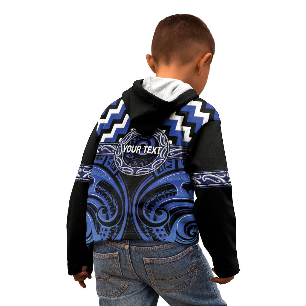 Aotearoa Ngati Tuwharetoa Personalised Kid Hoodie Maori Iwi Poutama Puhoro Tattoo LT14 - Polynesian Pride