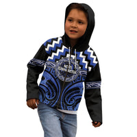 Aotearoa Ngati Tuwharetoa Personalised Kid Hoodie Maori Iwi Poutama Puhoro Tattoo LT14 - Polynesian Pride