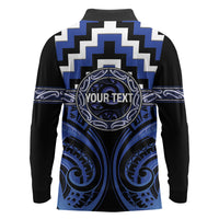 Aotearoa Ngati Tuwharetoa Personalised Long Sleeve Polo Shirt Maori Iwi Poutama Puhoro Tattoo LT14 - Polynesian Pride