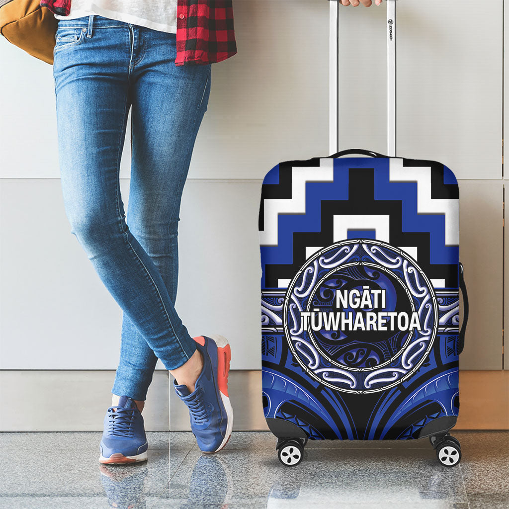 Aotearoa Ngati Tuwharetoa Luggage Cover Maori Iwi Poutama Puhoro Tattoo LT14 - Polynesian Pride