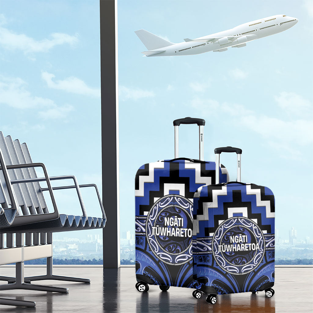 Aotearoa Ngati Tuwharetoa Luggage Cover Maori Iwi Poutama Puhoro Tattoo LT14 - Polynesian Pride