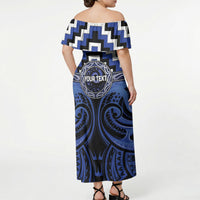 Aotearoa Ngati Tuwharetoa Personalised Off Shoulder Maxi Dress Maori Iwi Poutama Puhoro Tattoo LT14 - Polynesian Pride