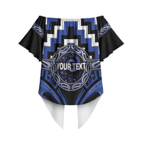 Aotearoa Ngati Tuwharetoa Personalised Off Shoulder Wrap Waist Top Maori Iwi Poutama Puhoro Tattoo LT14 - Polynesian Pride
