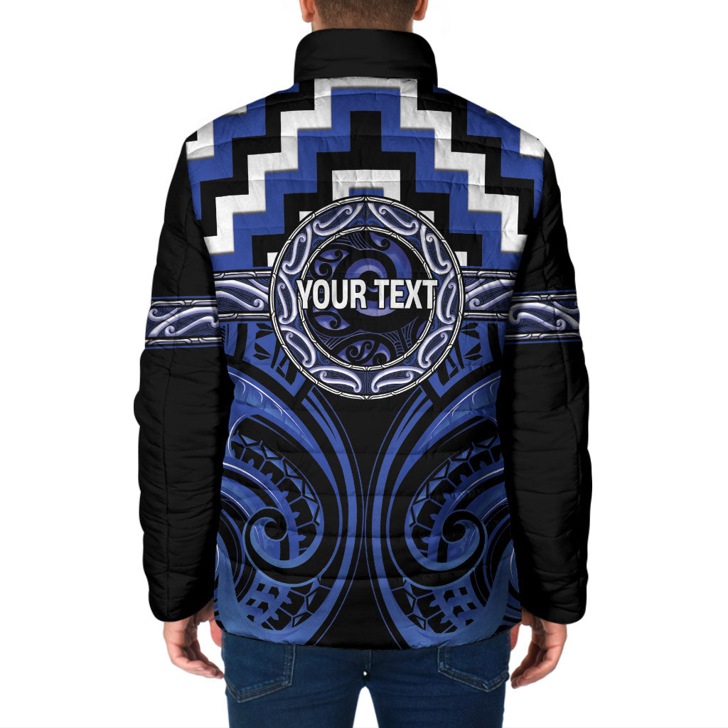 Aotearoa Ngati Tuwharetoa Personalised Padded Jacket Maori Iwi Poutama Puhoro Tattoo LT14 - Polynesian Pride