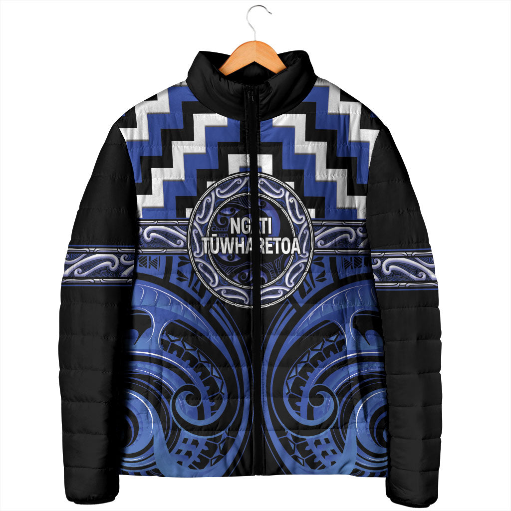 Aotearoa Ngati Tuwharetoa Personalised Padded Jacket Maori Iwi Poutama Puhoro Tattoo LT14 - Polynesian Pride