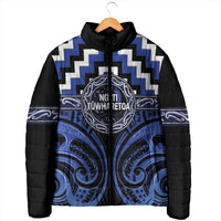 Aotearoa Ngati Tuwharetoa Personalised Padded Jacket Maori Iwi Poutama Puhoro Tattoo LT14 - Polynesian Pride