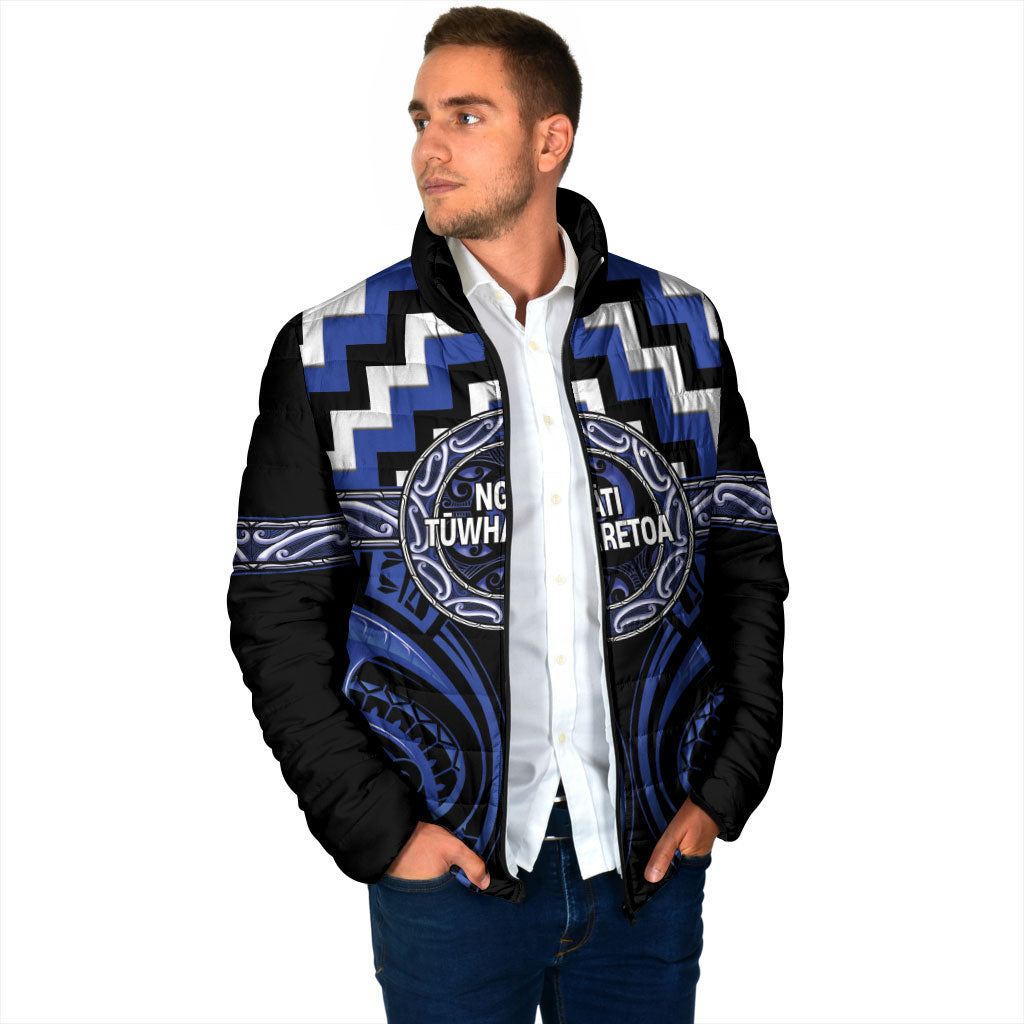 Aotearoa Ngati Tuwharetoa Personalised Padded Jacket Maori Iwi Poutama Puhoro Tattoo LT14 - Polynesian Pride