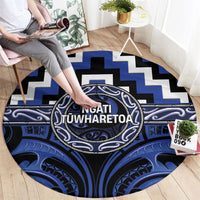 Aotearoa Ngati Tuwharetoa Round Carpet Maori Iwi Poutama Puhoro Tattoo LT14 - Polynesian Pride