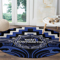 Aotearoa Ngati Tuwharetoa Round Carpet Maori Iwi Poutama Puhoro Tattoo LT14 - Polynesian Pride